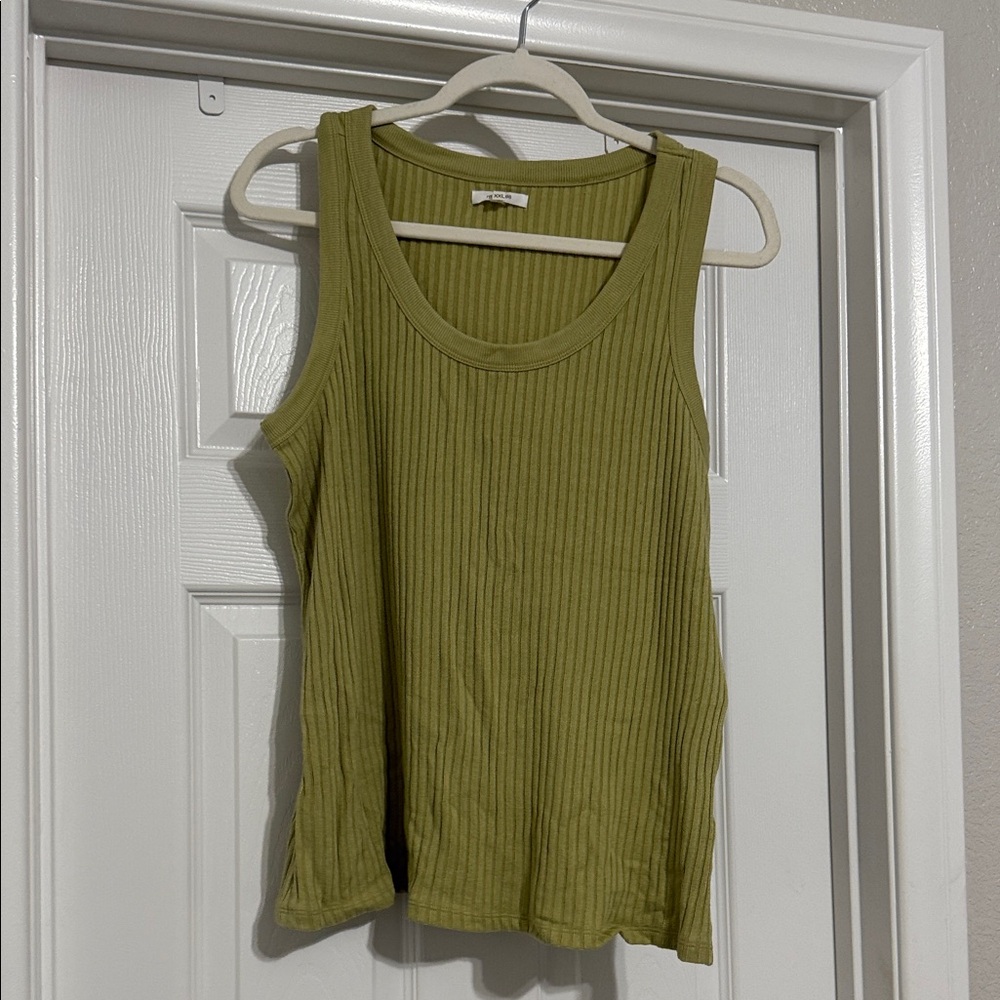 Maurices Sage Ribbed Tank Top